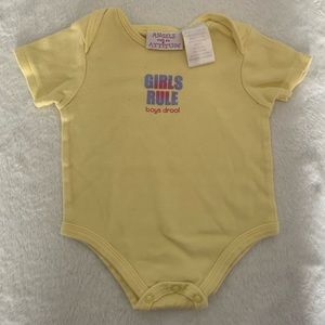 🤍6 for 15🤍Angels with an Attitude Bodysuit Babygirls 0-6 months Yellow